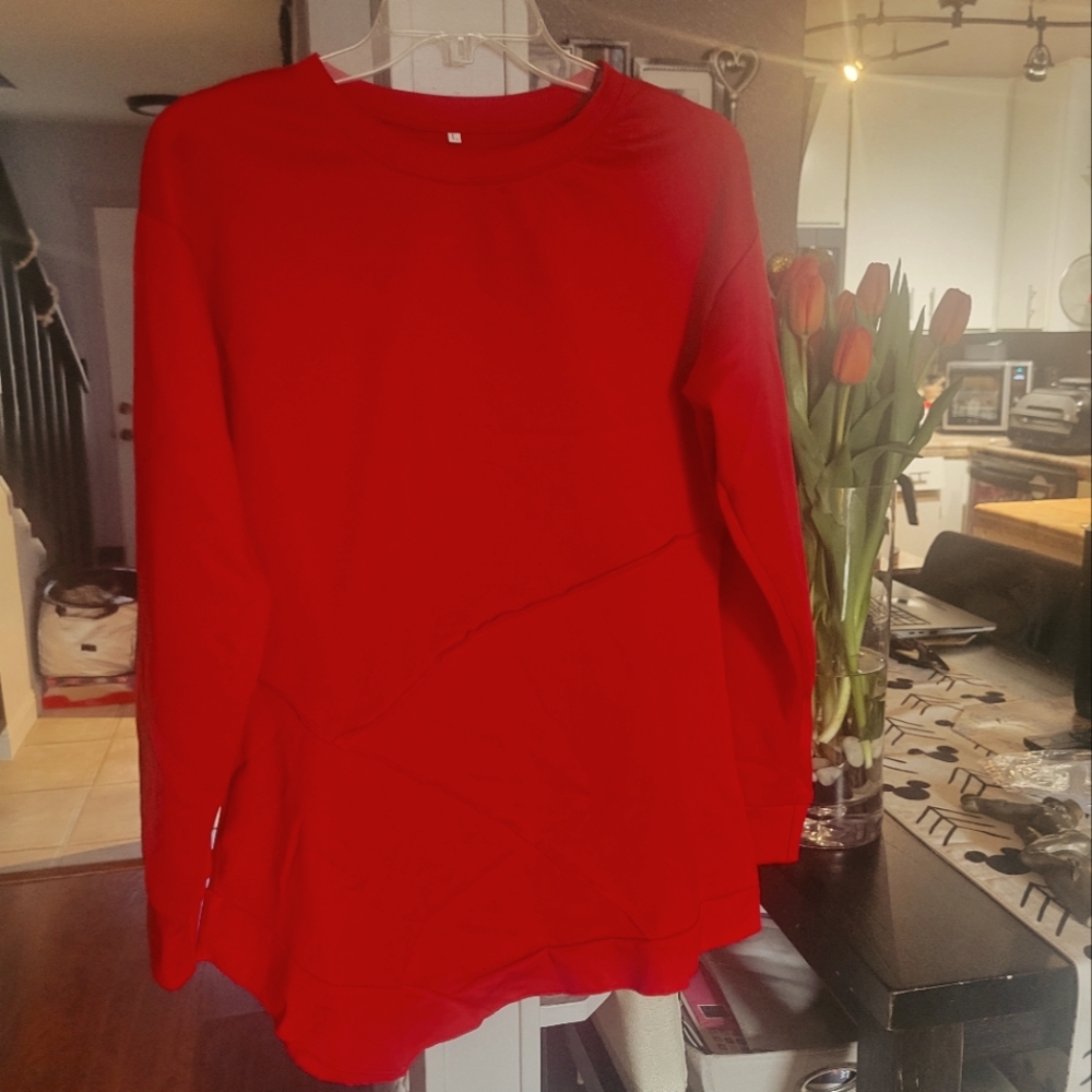 Long Sleeve Red Top